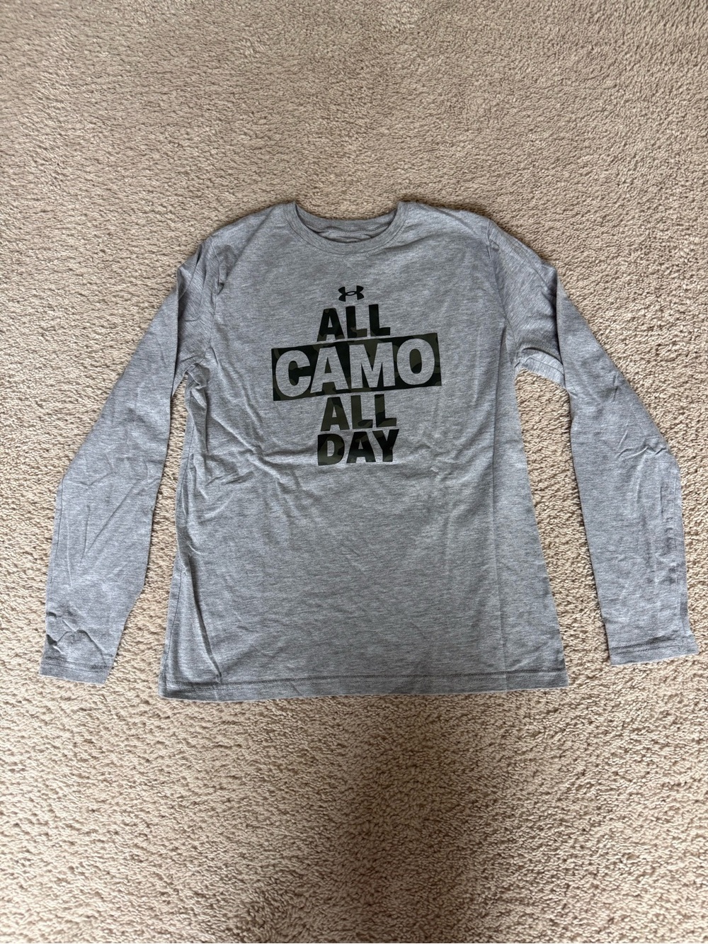 Under Armour Gray Long-Sleeve 'All Camo All Day' Graphic Tee